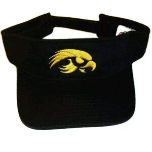 Iowa Hawkeyes University Mens Adult Black Visor hat Cap New Ncaa